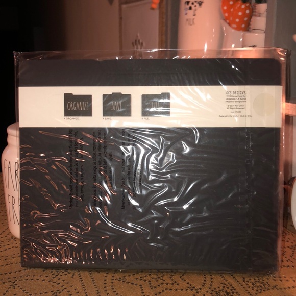 Rae Dunn 12 File Folders Signature Collection Black - Picture 3 of 4